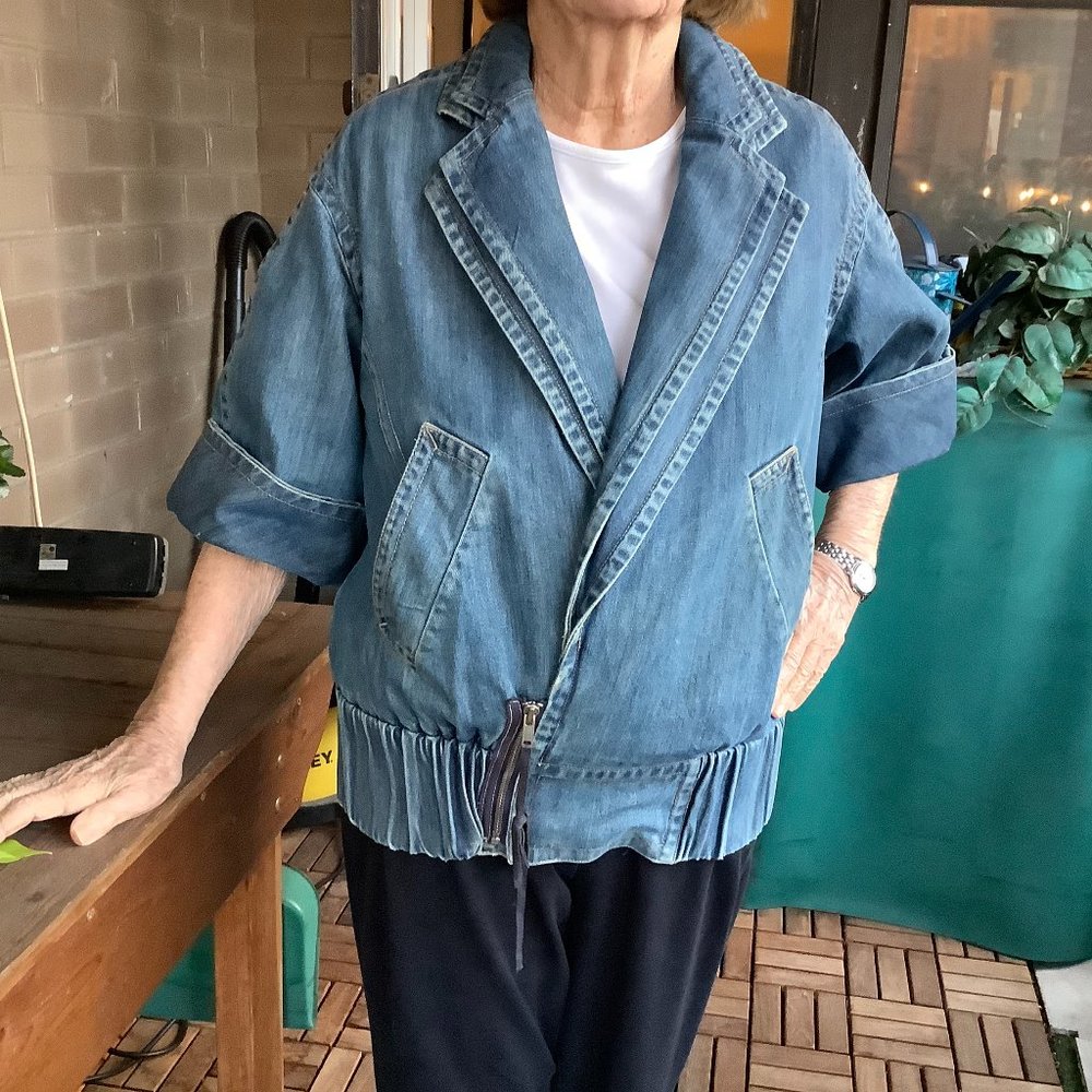 Authentic Unique Marc Jacobs Destress Denim Jacket